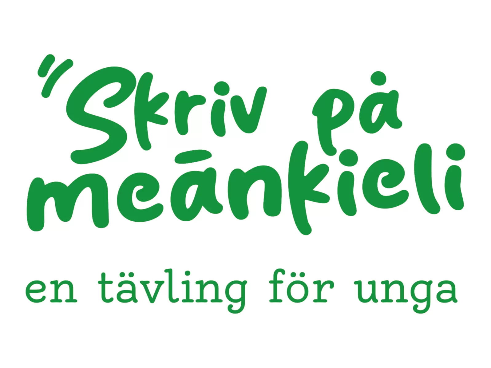 Skriv på meänkieli skrivtävling logga